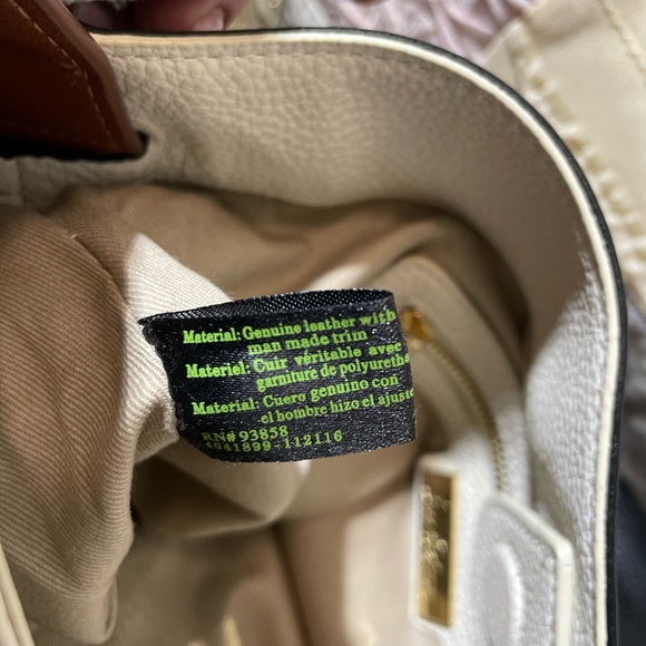 SAM EDELMAN “Audrey” 2-tone leather shoulder bag - Picture 5 of 8